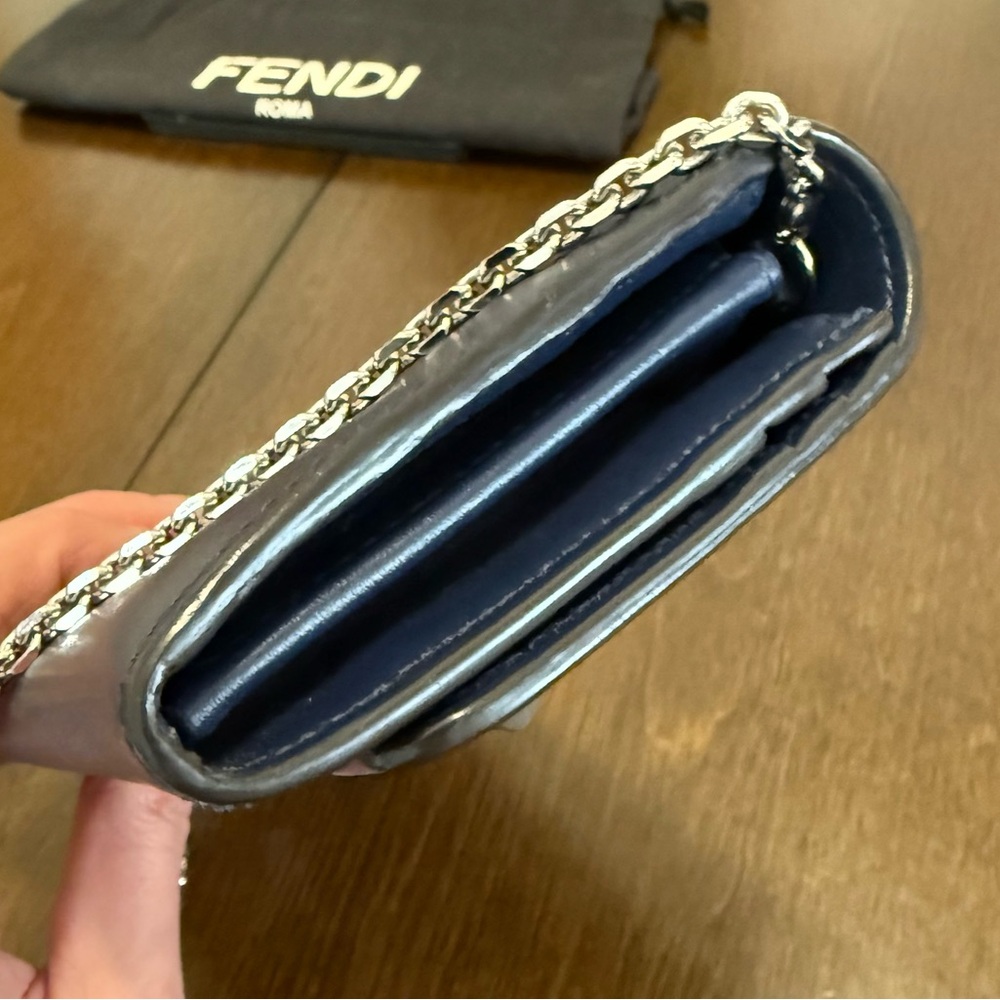 Fendi Vitello Liberty Studded Continental Wallet On Chain - Picture 13 of 14